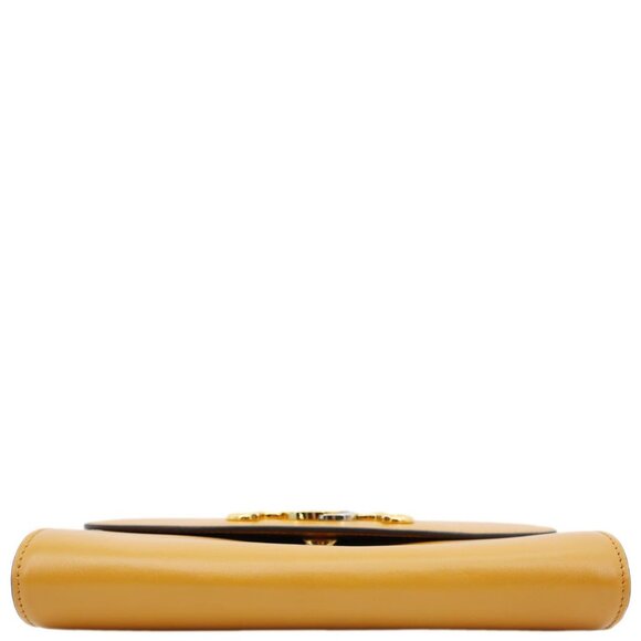 Gucci Zumi Flap Smooth Leather Shoulder Bag Yellow 572375 - Picture 10 of 16